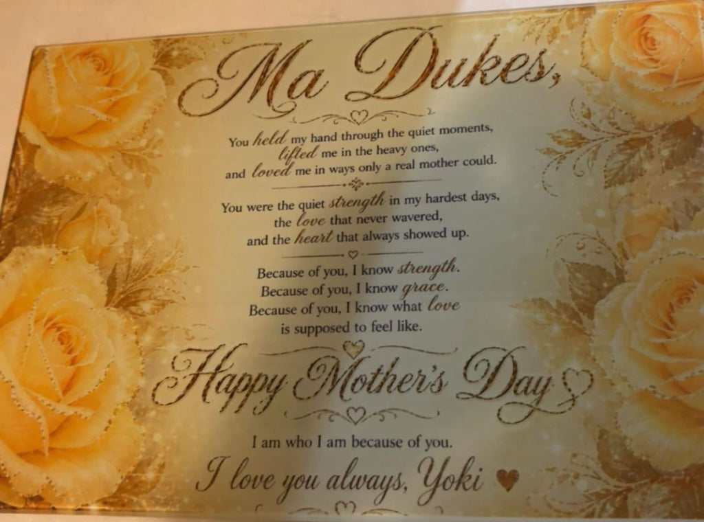 Glass plaque